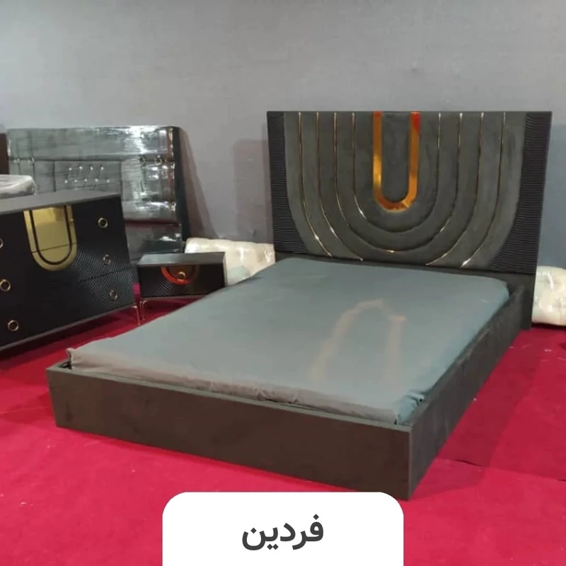 تخت خواب دو نفره (عرض 160) مدل تیانا - رنگبندی 25 عددی