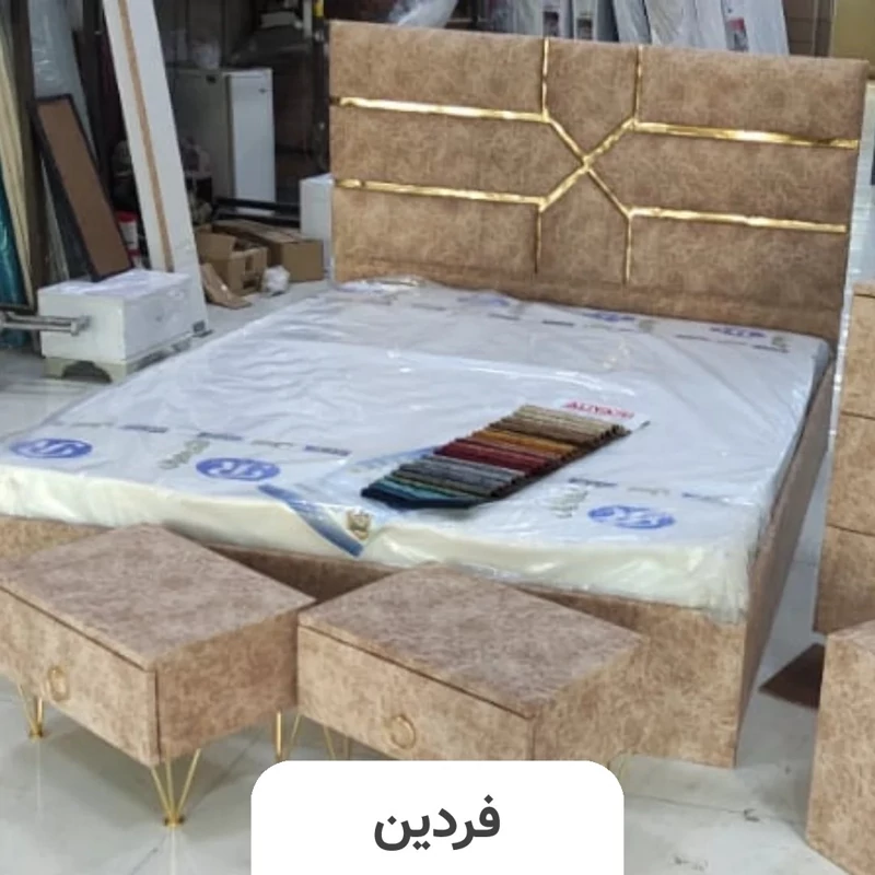 تخت خواب یک نفره کینگ (عرض 120) مدل یلدا - رنگبندی 25 عددی