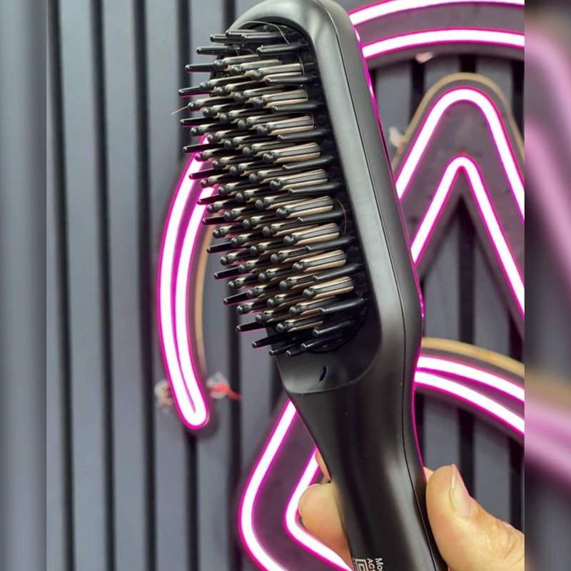 برس حرارتی حرفه ای انزو 980درجه گرمایش دانه سرامیک صفحه نمایش دیجیتالی قابلیت تنظیم دما سیم چرخشی 360 جنس سالنی