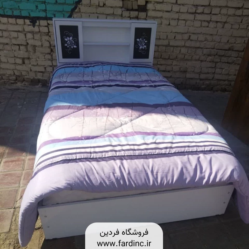 تخت خواب دو نفره (عرض 160) مدل دنیز - رنگبندی 20 عددی