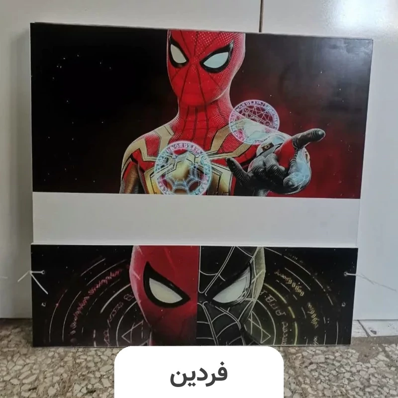تخت خواب دو نفره (عرض 180) مدل مرد عنکبوتی - رنگبندی 25 عددی
