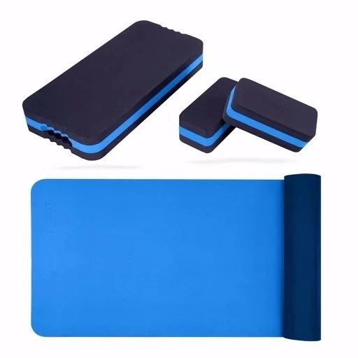 پکیج مت یوگا 6 میل + آجر یوگا + تخته استپ یوگا تن زیب رنگ نارنجی