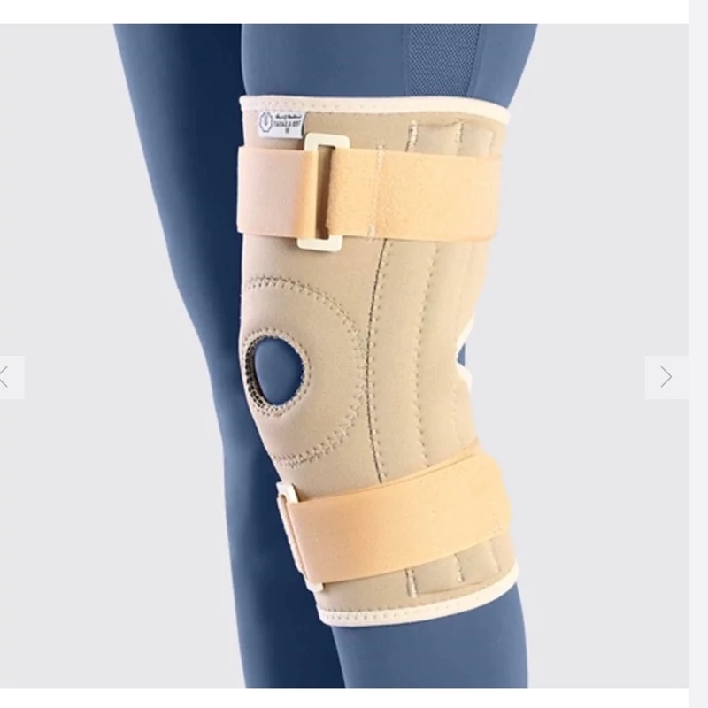 زانوبند نئوپرن چهار فنره قابل تنظیم کد 41500 طب و صنعت 