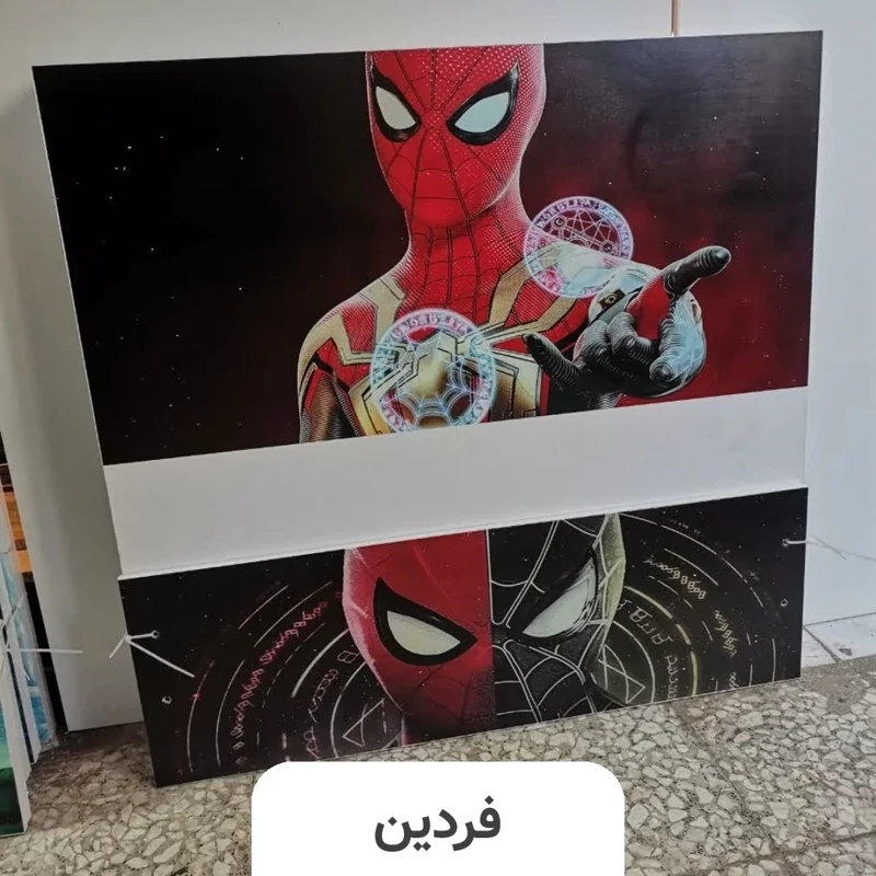 تخت خواب یک نفره (عرض 90) مدل مرد عنکبوتی - رنگبندی 25 عددی