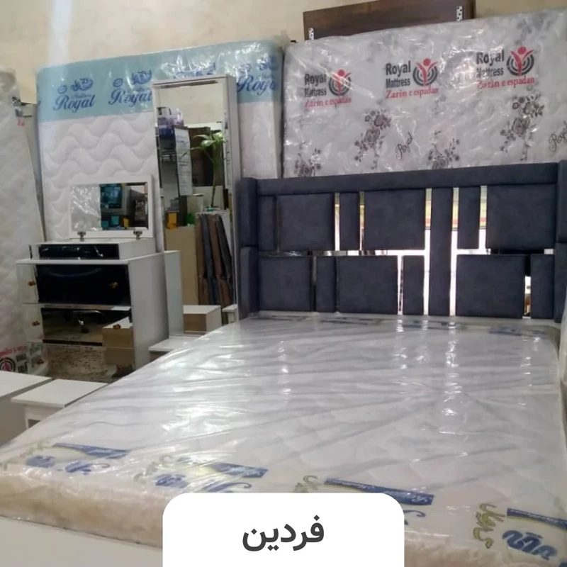 تخت خواب دو نفره (عرض 180) مدل کیانا - رنگبندی 25 عددی