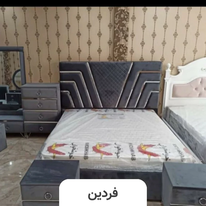 تخت خواب دو نفره (عرض 160) مدل کلارک - رنگبندی 25 عددی