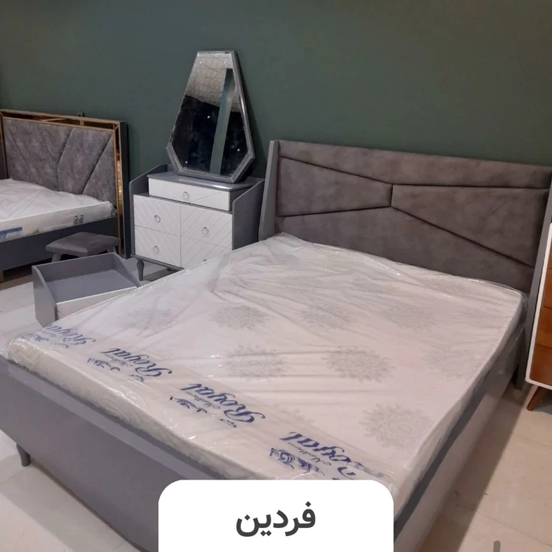 تخت خواب یک نفره (عرض 120) مدل آوین - رنگبندی 25 عددی