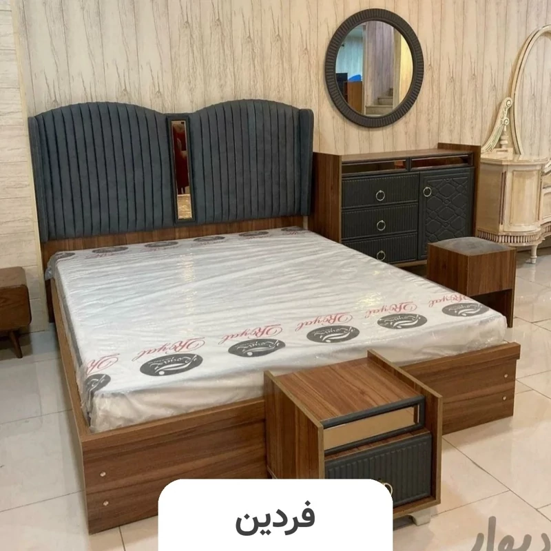 تخت خواب دو نفره (عرض 180) مدل لیان - رنگبندی 25 عددی