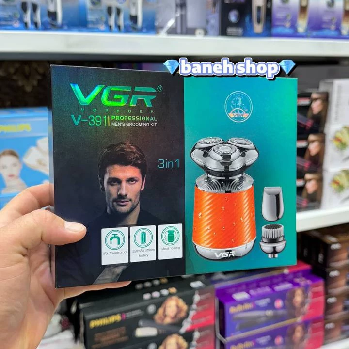 ریش تراش سه تیغ vgr مدل V-391 ماشین اصلاح شیور