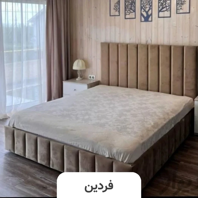 تخت خواب دو نفره (عرض 160) مدل پنتی - رنگبندی 25 عددی