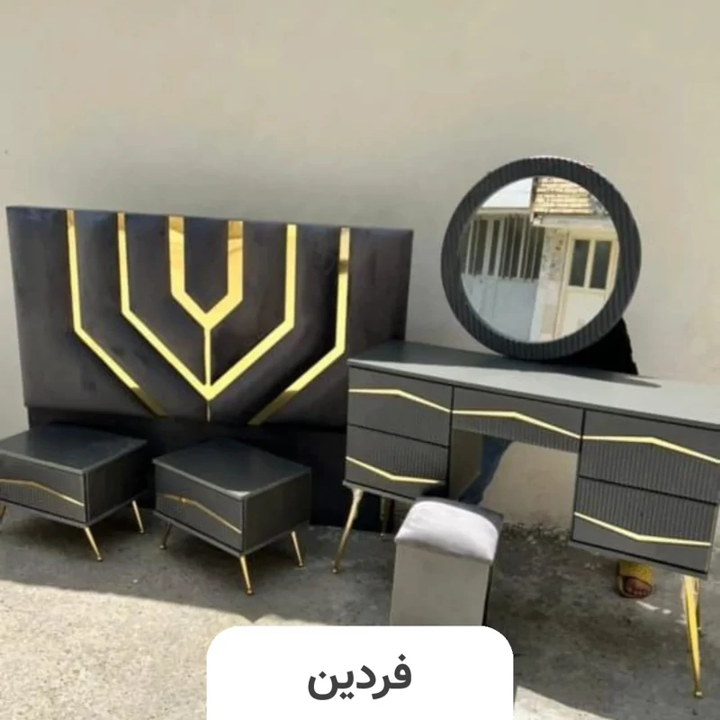 تخت خواب دو نفره (عرض 160) مدل آرتین - رنگبندی 25 عددی
