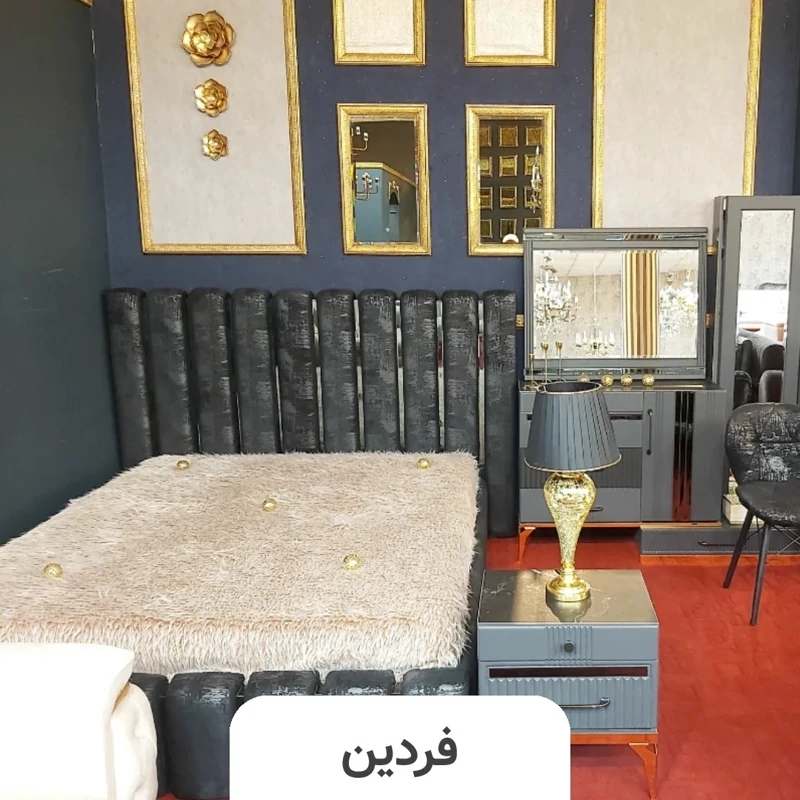تخت خواب دو نفره (عرض 160) مدل پرنسس - رنگبندی 25 عددی