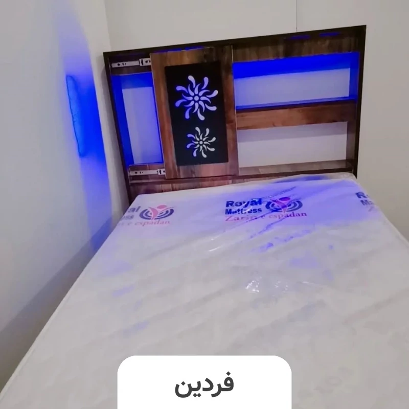 تخت خواب دو نفره (عرض 160) مدل آترین - رنگبندی 25 عددی