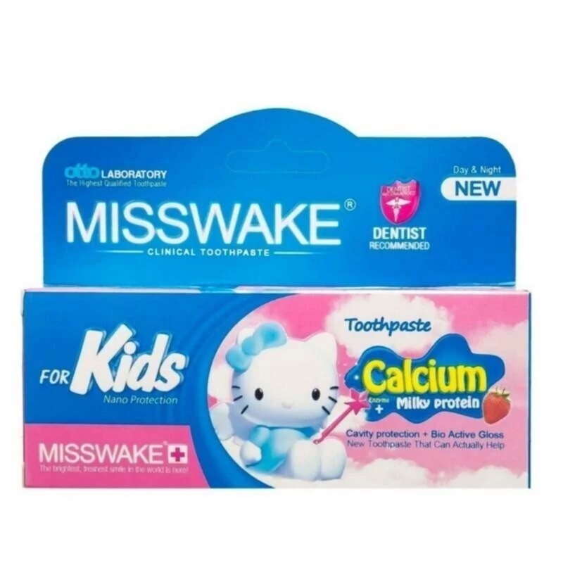 خمیر دندان کودک میسویک Misswake مدل Kitty حجم 50 میل - طعم توت فرنگی
