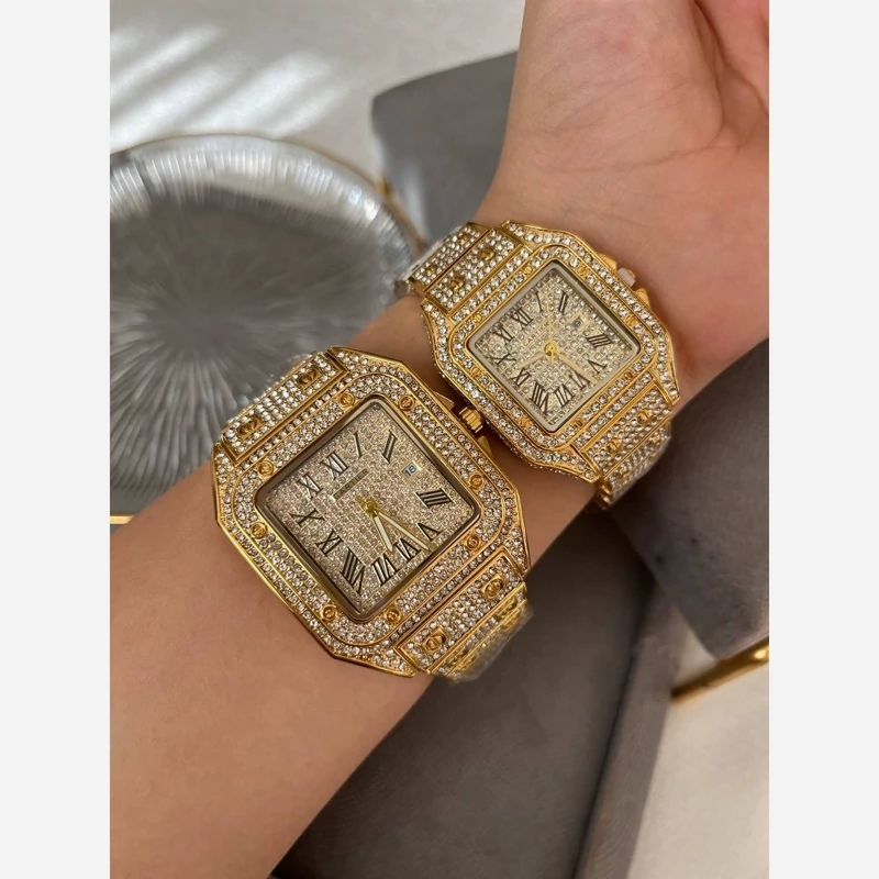 ساعت فول نگین اقتصادی زنانه و مردانه ، رنگ ثابت