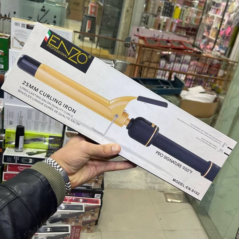 فر کننده مو برند بابلس سالنی انزو کد 9102 سایز 25 مخصوص سالن و استفاده شخصی دسته مخملی دیجتالی