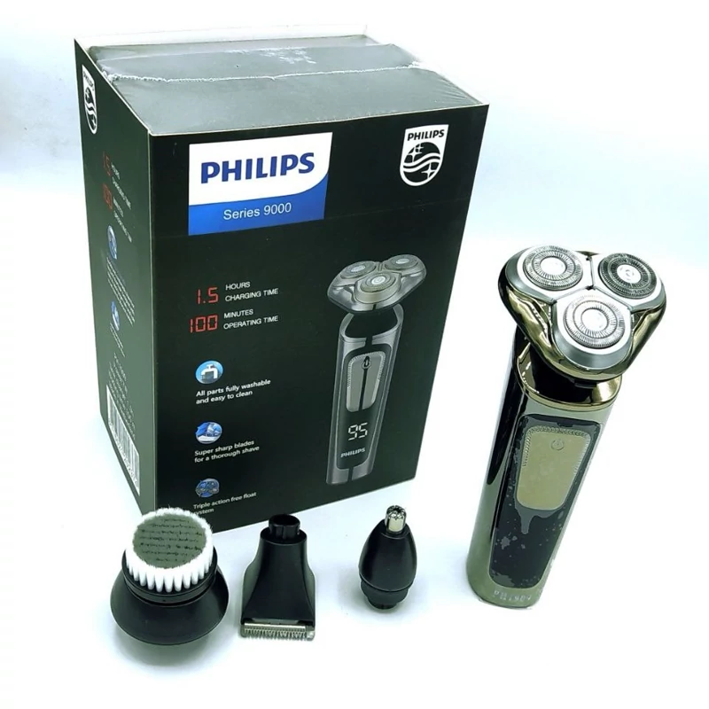 ریش تراش فلیپس  اورجینال،ضداب زیر دوشی،تیغ الماسی،ضد زنگ زدن تیغ ها،دیجیتالی،شارژی مستقیم برق