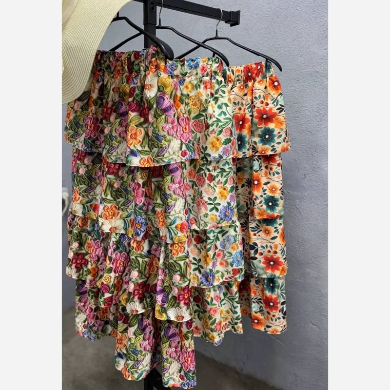 دامن چهار طبقه کوک دوزی آستر دار کیفیت درجه یک 