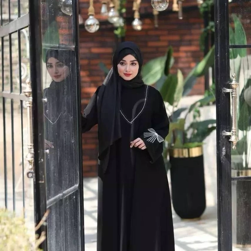 عبایی مدل فرشته - ( فری تا 52) عبا زنانه  -  عبا آستین پاپیونی - عبا شیک - عبا الیزه  زنانه - عبا مجلسی -