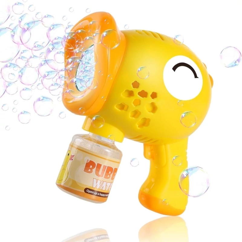 تفنگ اسباب بازی حباب ساز چراغ دار طرح اردک مدل Geometric Bubble Gun 6623