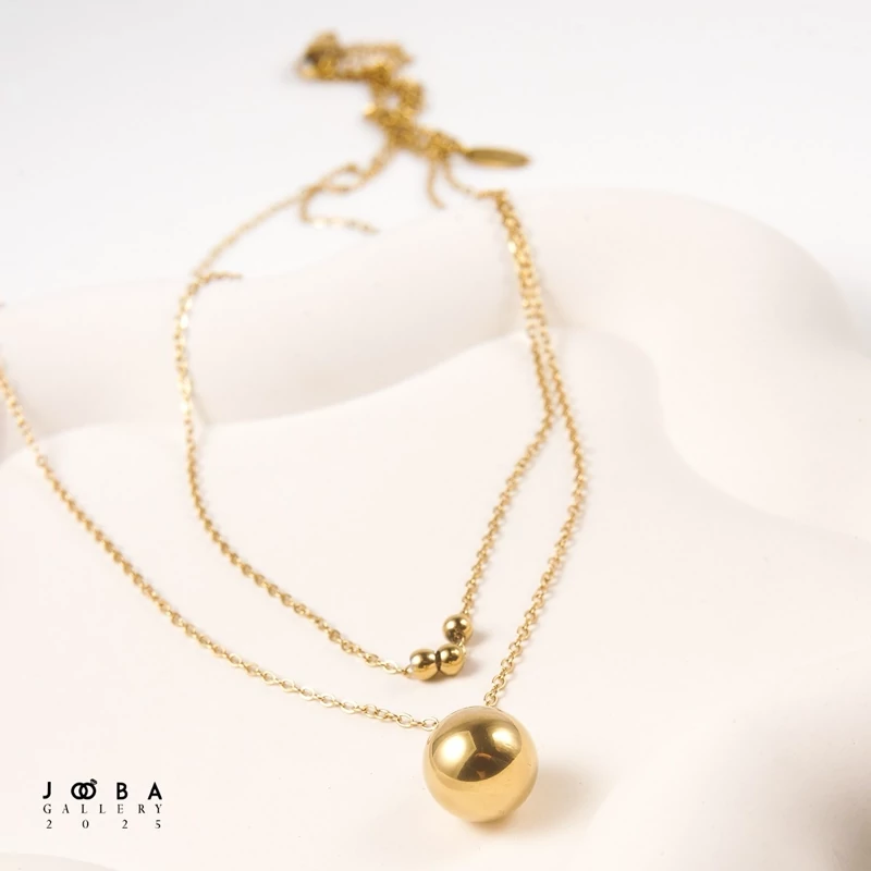 گردنبند دو لاین گوی کد 1080911355 ژوپینگ