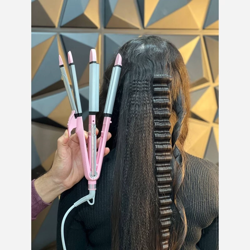 اتو مو 4 کاره وی جی ار VGR فر عربی ،اتو مو ،ویو مو ،بابلیس درشت کارایی صاف کردن و فر کردن موی سر