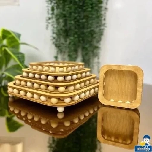 سینی مهره دار پنج تیکه