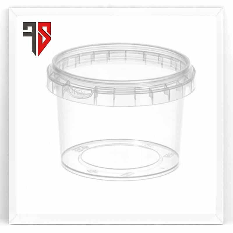 ظرف یکبار مصرف مایکروویوی گرد 610 طب با درب (200عددی)