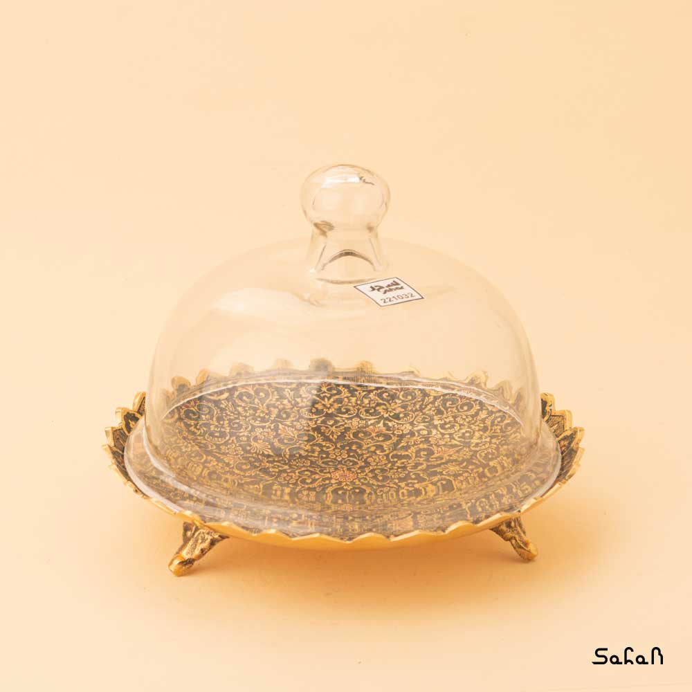 کیک خوری برنجی دردار طرح تاج