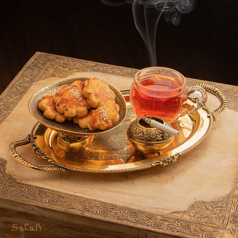 ست پذیرایی برنجی آنتیک کد 419