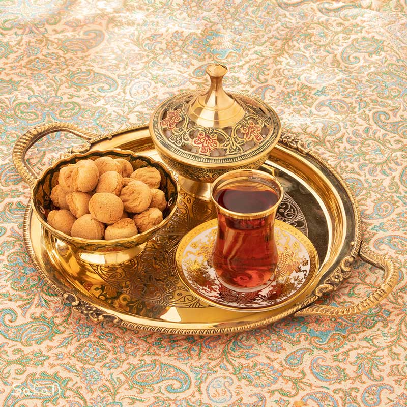ست پذیرایی برنجی میناکاری کد 343