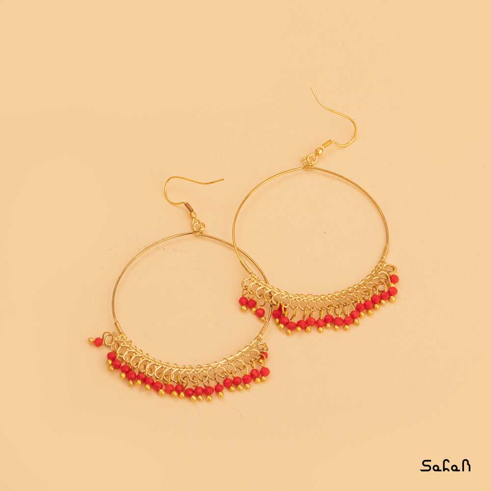 گوشواره هندی برنجی حلقه ای