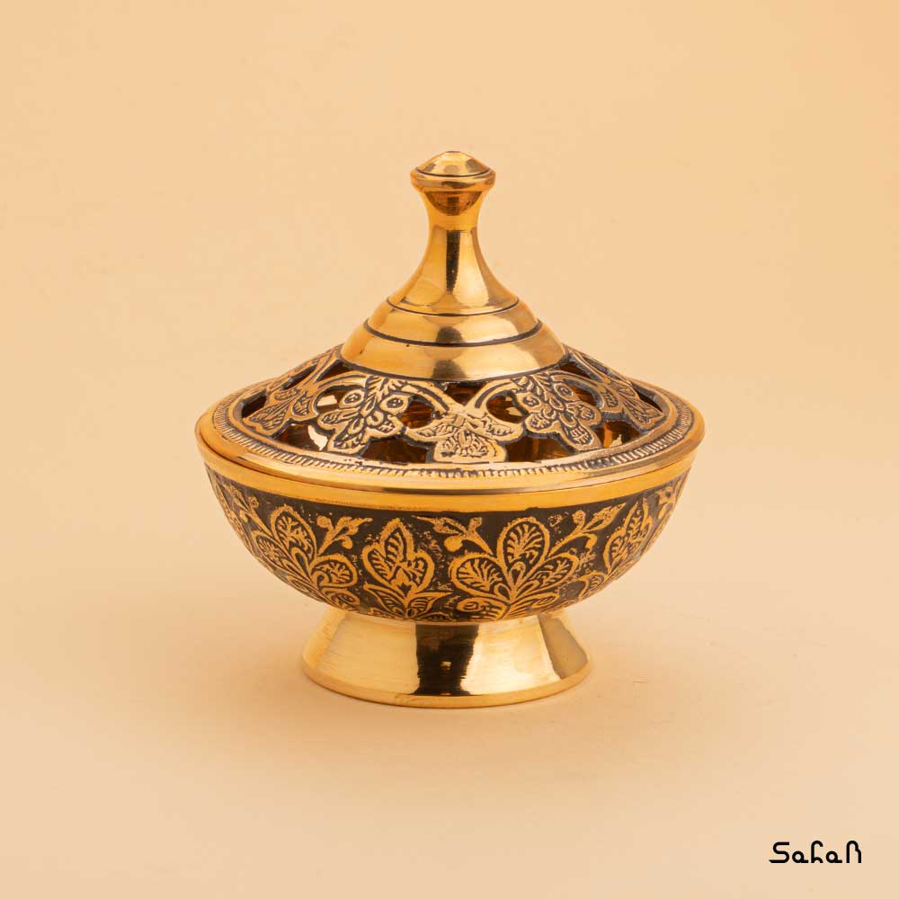 قندان برنجی میناکاری مدل دنیز
