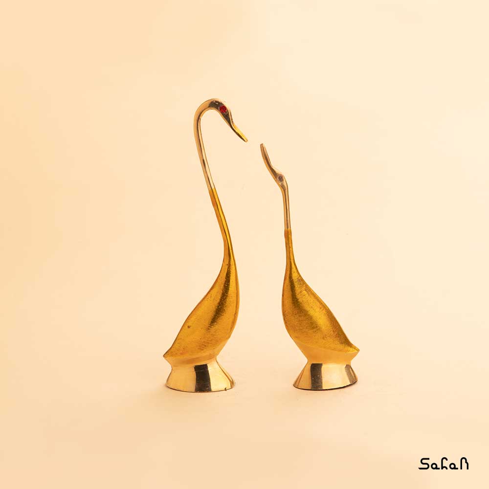 مجسمه برنجی قو متوسط
