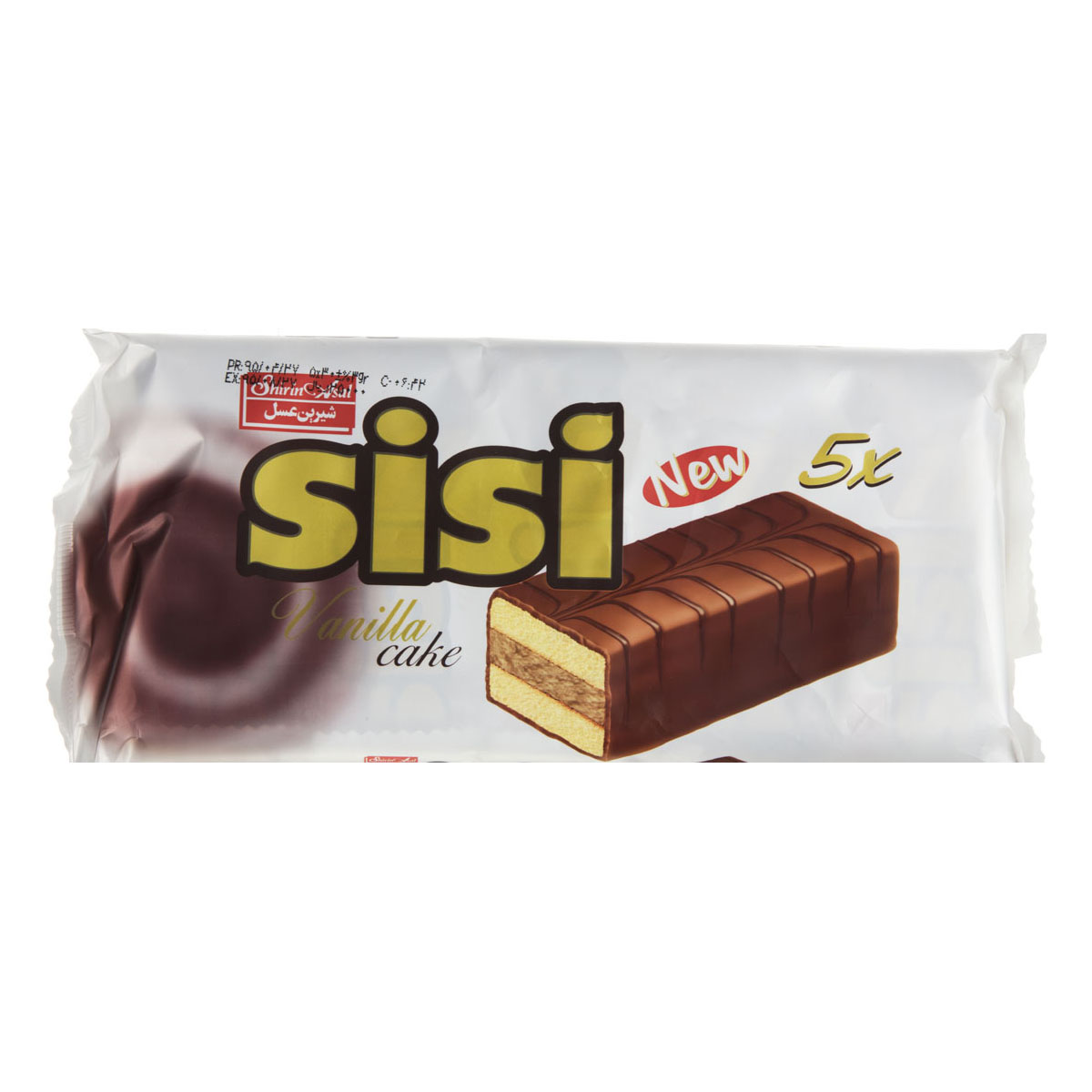 کیک اسفنجی وانیلی 5 عددی سی سی شیرین  عسل