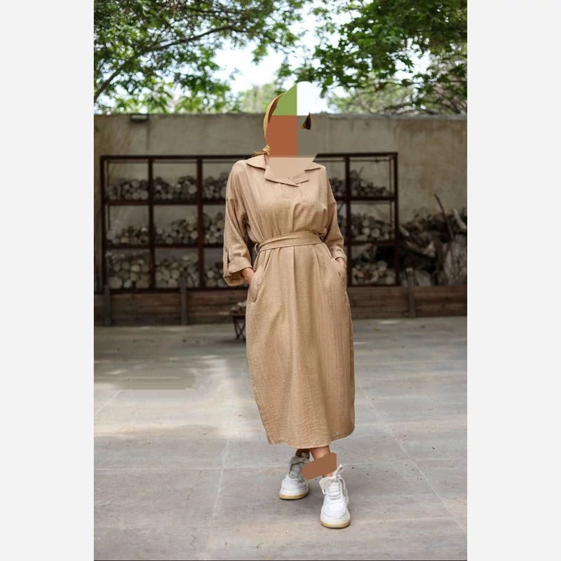 کفتان بلند زنانه با جنس صوفیا شانتون اعلا تا سایز 48