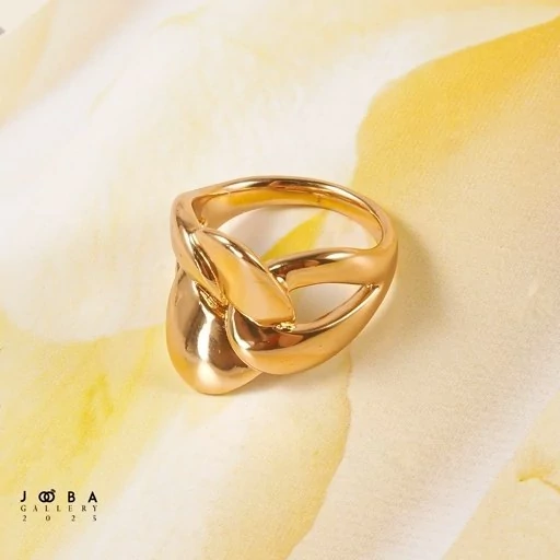 انگشتر مینیمال گره طلایی ژوپینگ کد 1010751113