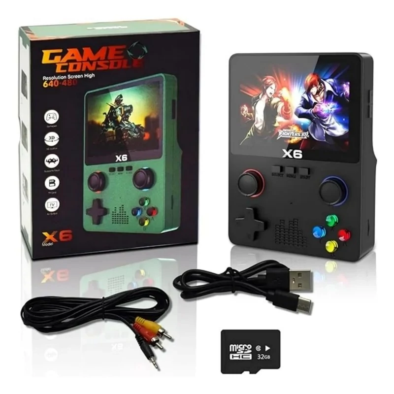 کنسول بازی دستی X6 با صفحه نمایش 3.5 اینچی 32 گیگابایت