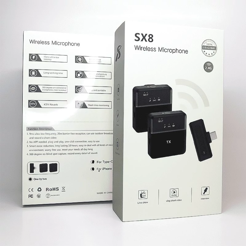 میکروفون مدل SX8(دو میکروفون)ارسال رایگان)