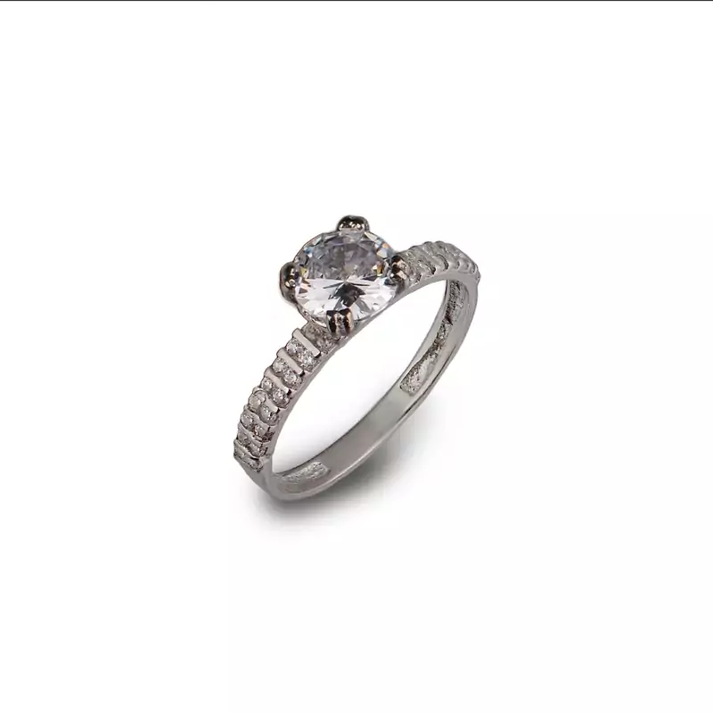 انگشتر نقره زنانه - تک تاش 11 - SLR-36