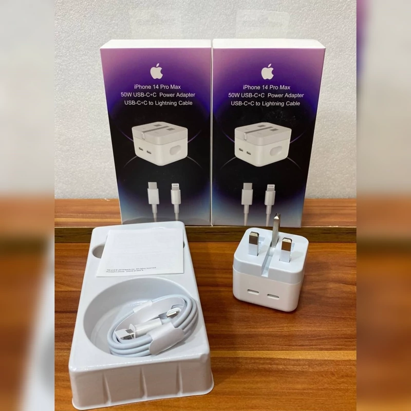 شارژر ایفون 14 دارای 50W وات واقعی