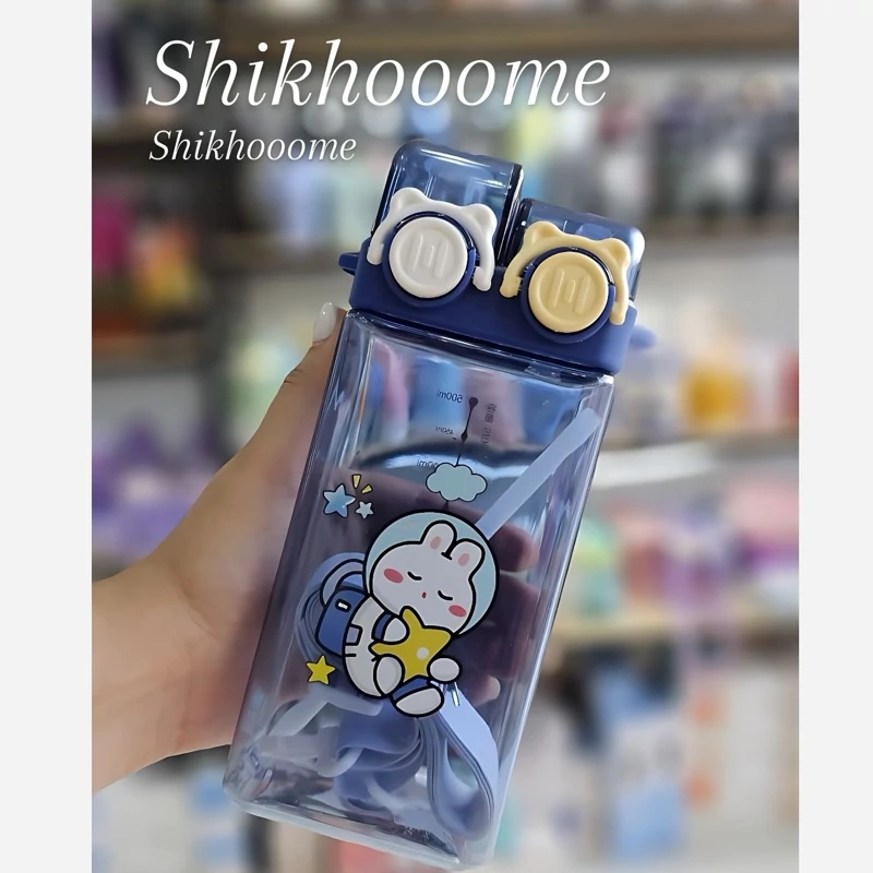 قمقمه کودک نی دار فانتزی نشکن با بند رودوشی