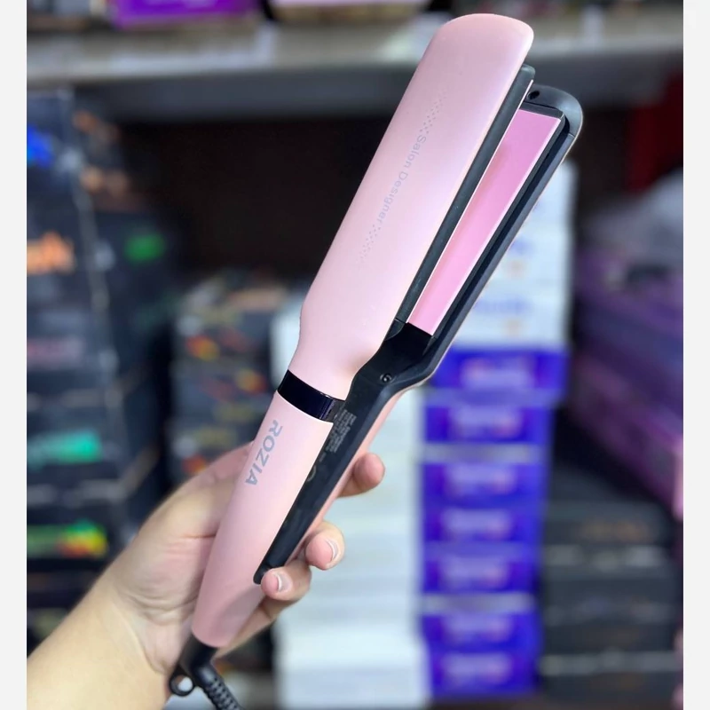 اتو مو اصلی روزیا تا 980 درجه فارنهایت شلاقی کردن مو با یک بار کشیدن