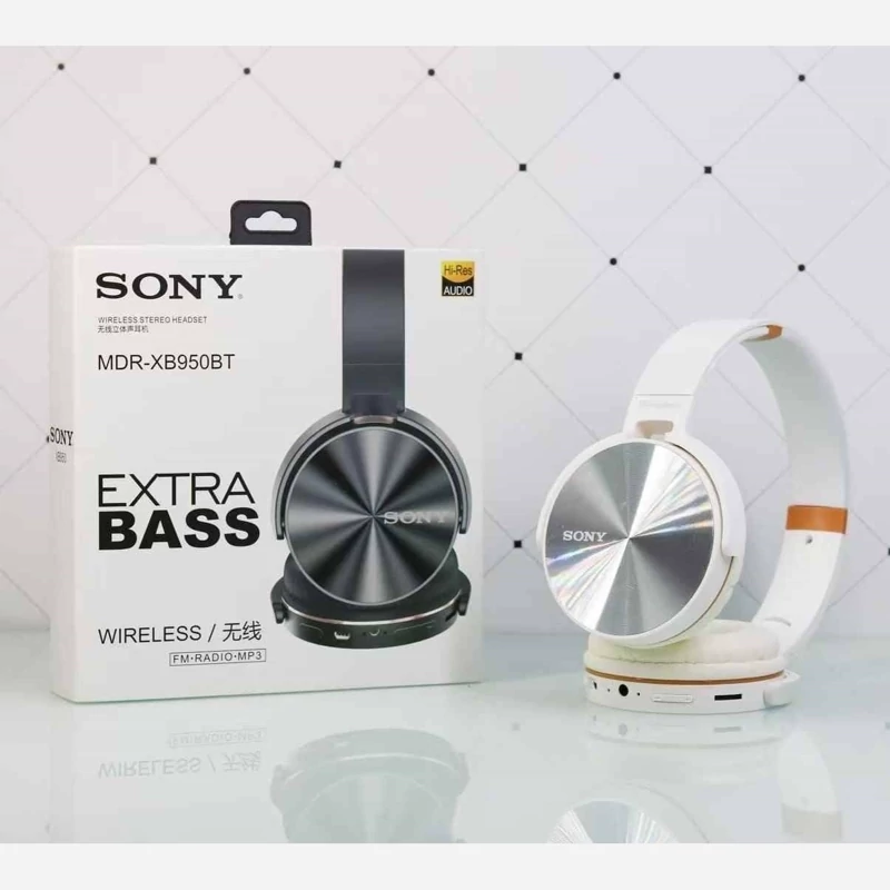 هدفون بلوتوث مدل XB950BT مشخصات محصول فقد مشکی و بلوتوث دارلوگوSONY رم خورAUX 