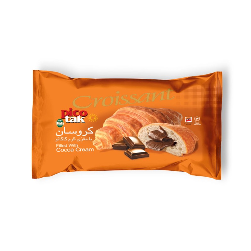 کروسان ساده با مغزی کرم کاکائویی 60 گرمی (10کارتن 24 عددی)