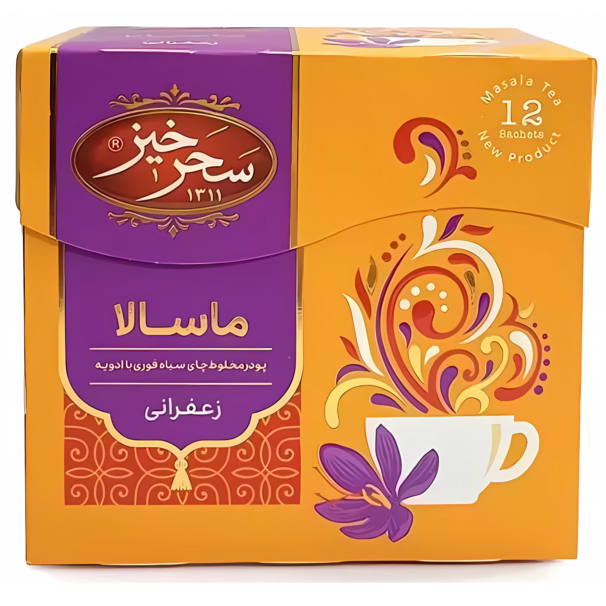 چای ماسالا زعفران سحرخیز 12 عدد