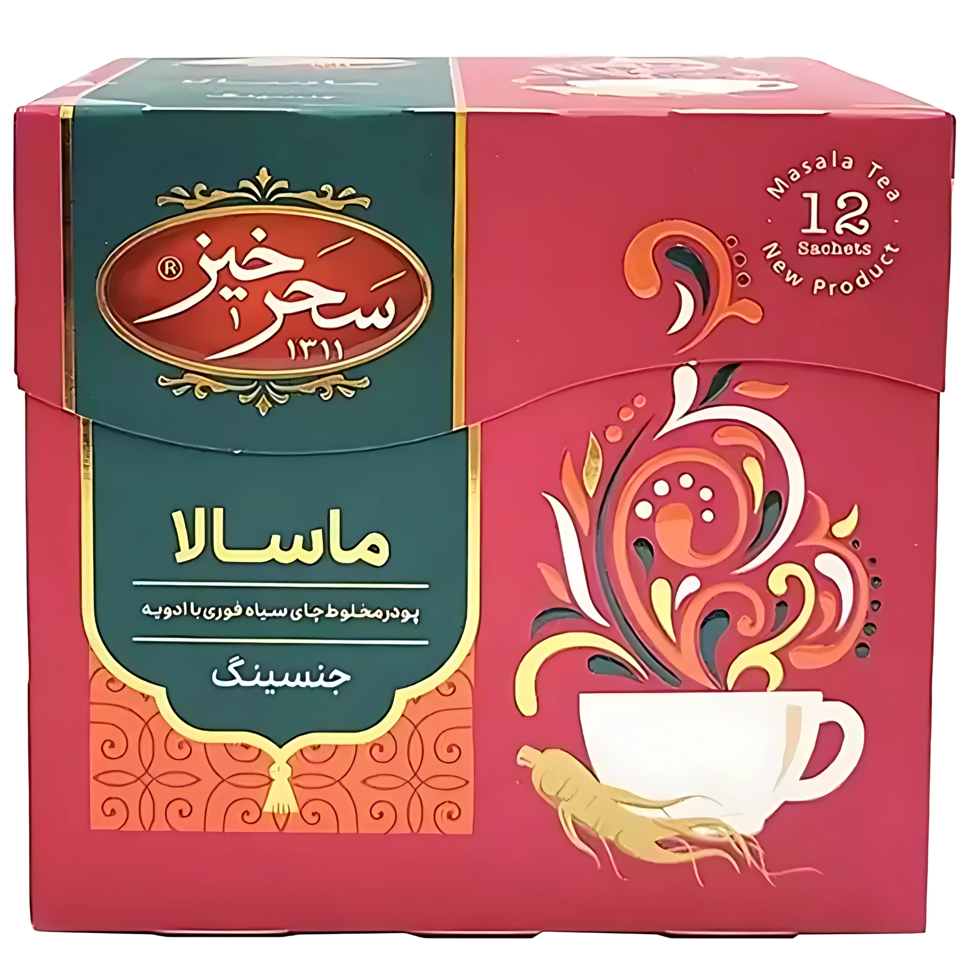 چای ماسالا جنسینگ سحرخیز 12 عدد