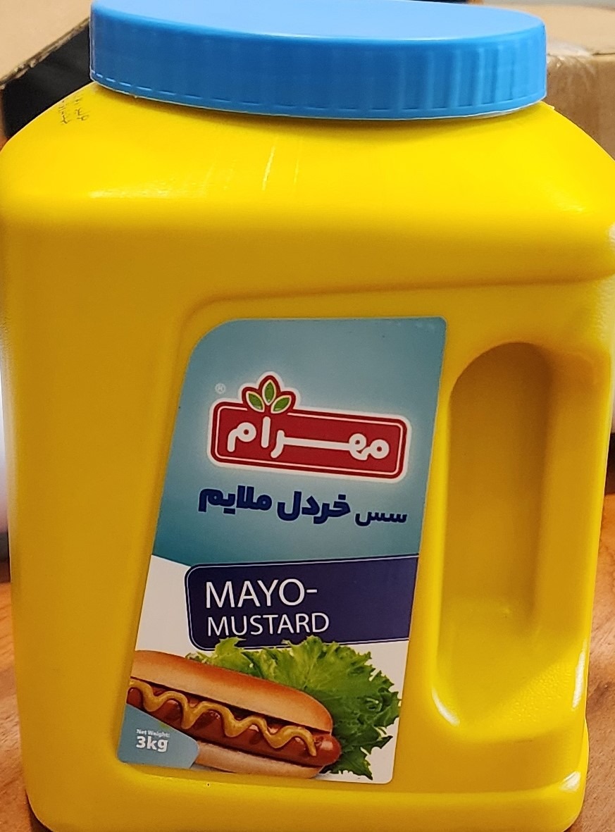 سس خردل ملایم مهرام 8 کیلویی دبه