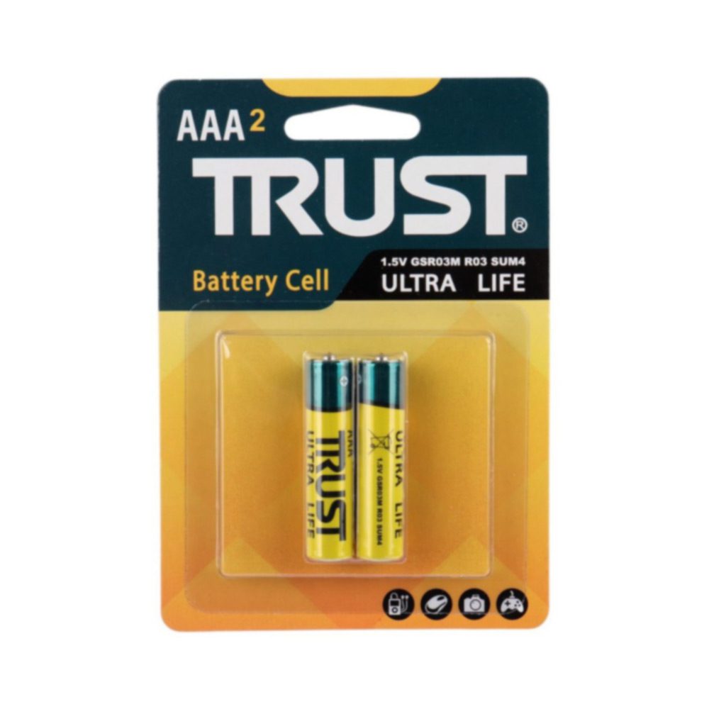 باتری نیم قلمی تراست مدل Ultra Life بسته 2 عددی (پس کرایه)