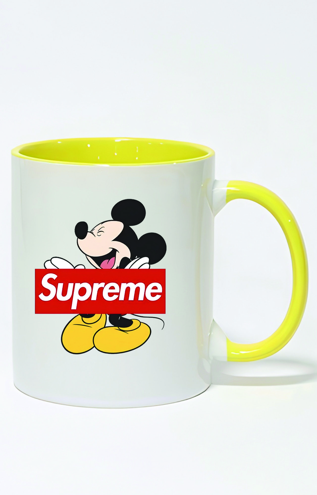 ماگ دسته و داخل رنگی طرح میکی ماوس supreme کد 3191